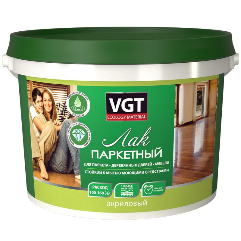 Лак ВГТ паркетный акриловый матовый (2.2кг)