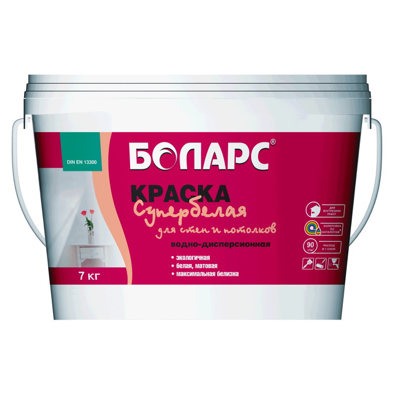 Краска супербелая БОЛАРС 