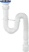 Сифон гофрированный VirPlast Мини Элит 1,1/2*D40/50мм, гофр.труба 1200мм