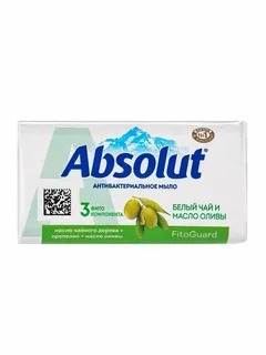Мыло антибактериальное АБСОЛЮТ 90г, Белый чай и масло Оливы