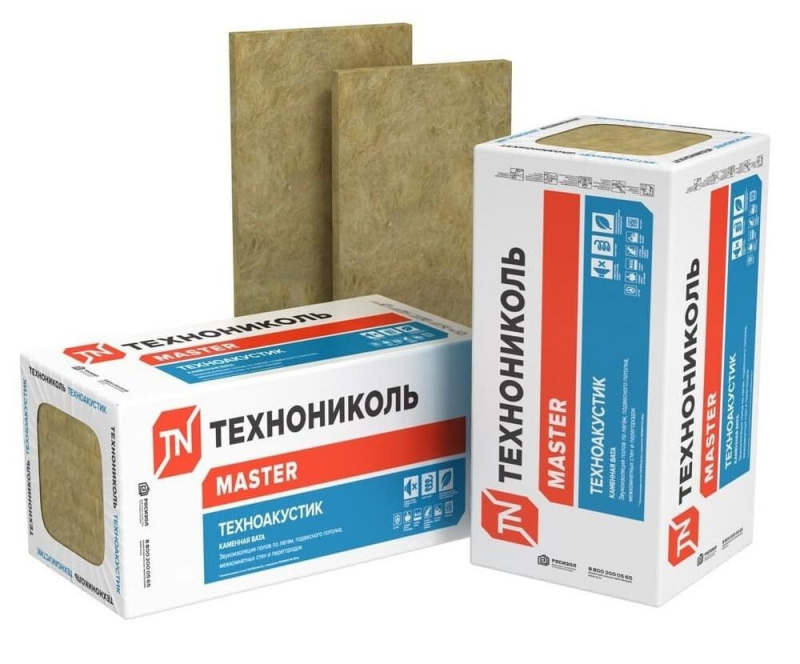 Плиты из каменной ваты Технониколь Техноакустик 1200*600*50, 41кг/м3, 8.64м2
