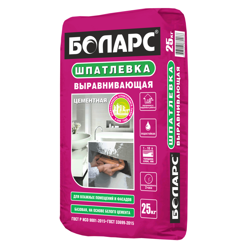 Шпаклевка цемент. белая БОЛАРС 