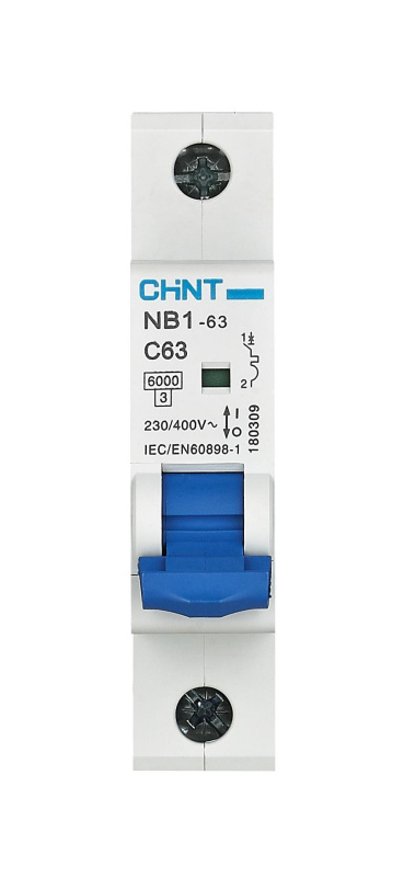 Выключатель автоматический CHINT NB1-63 1P C63 6кА