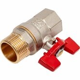 Кран шар латунный 3/4" вн/нар PN25 ручка бабочка