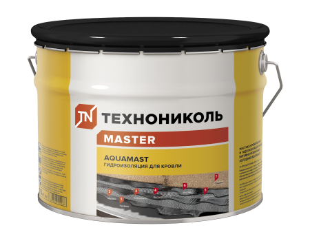 Мастика кровельная АКВАМАСТ гидроиз. битумно-резиновая 10кг