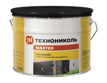Мастика гидроизол. битумная холодная ТЕХНОНИКОЛЬ "Аквамаст" 10 (кг)