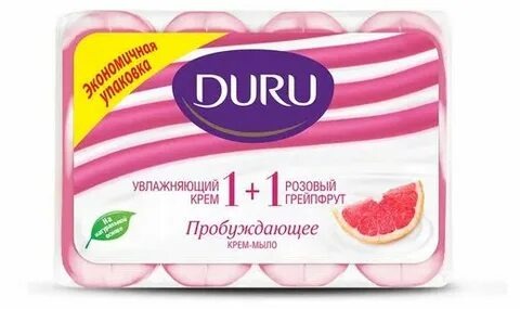 Дуру 1+1 Крем-мыло Грейпфрукт 4*80г/12_