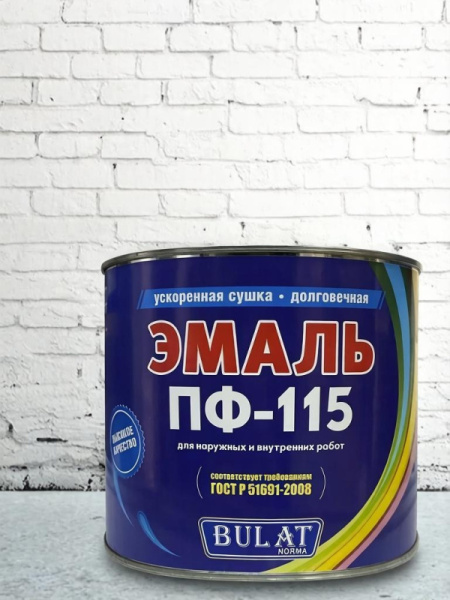 Эмаль ПФ-115 Bulat Norma 1,8кг черная
