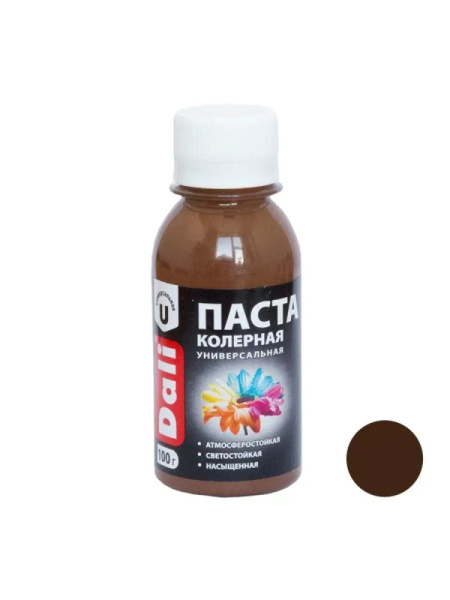 Колерная паста Dali 0.1кг Коричневый