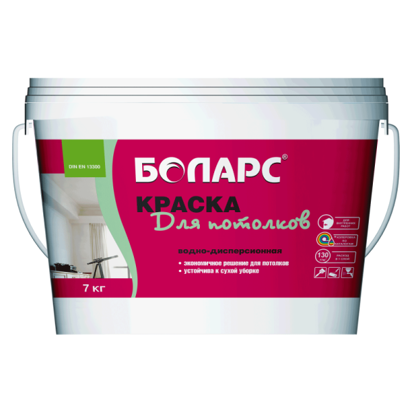 Краска белая БОЛАРС "для потолков"