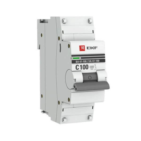 Выключатель автоматический EKF PROxima 1P 100а (С) 10kA BA 47-63