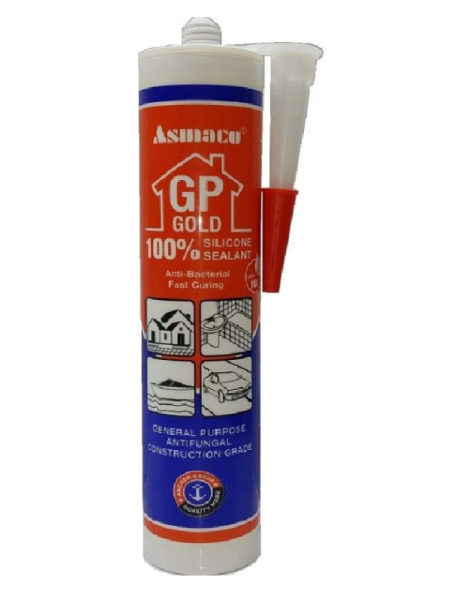 Герметик силиконовый универсальный Asmaco GP Gold Premium 280мл Прозрачный (24шт)