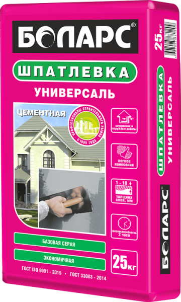 Шпаклевка цемент. БОЛАРС "Универсаль" (25кг) (48)