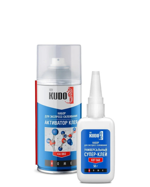 Клей Kudo Home для экспресс-склеивания (50гр клей+210мл активатор)